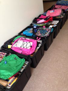 Donated school supplies for the Gresham-Barlow School District (1)